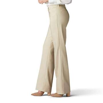 Lee Women's Ultra Lux Comfort with Flex Motion Trouser Pant Bungalow Khaki 16 Medium