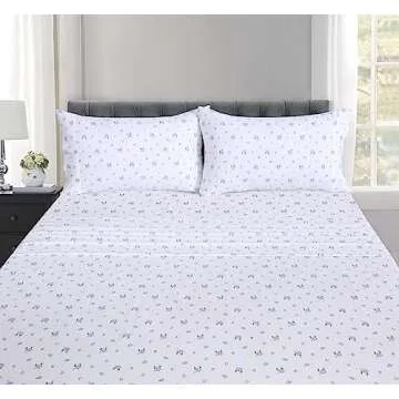 RUVANTI 100% Cotton Twin Sheets Set, 3 Pieces, Soft & Breathable Percale Weave Bedding, Deep Pocket 16", Hotel Standard, Crisp Cool Feel, Durable, Perfect Floral Bed Sheet, Phulkari