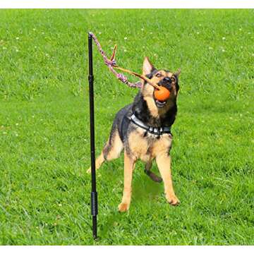 Highland Farms Select Dog Retractable Interactive Training Tug Toy - Pet Obedience Training Tug - St...