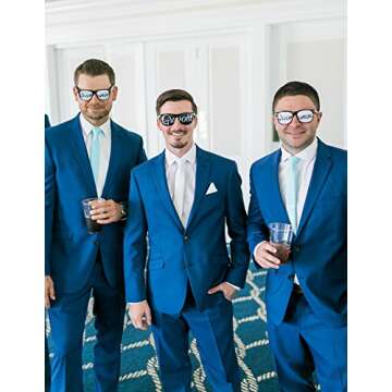 Fun Bachelor Party Sunglasses Set for Groomsmen Gifts