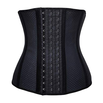 YIANNA Breathable Waist Trainer for Women Underbust Latex Sport Girdle Corsets Cincher Hourglass Bod...