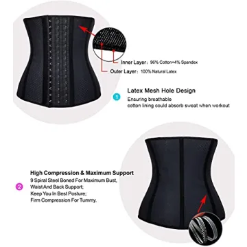YIANNA Breathable Waist Trainer for Women - Body Shaper