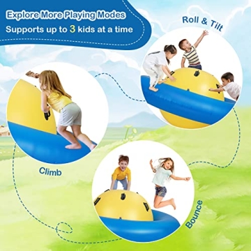 Costzon Giant Inflatable Dome Rocker Bouncer for Kids Fun