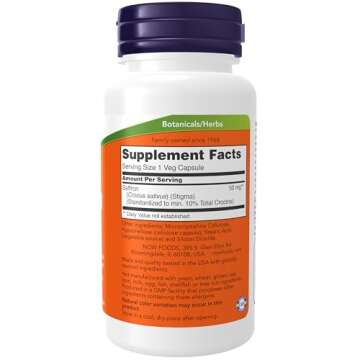 NOW Foods Saffron Whole Herb 50 mg - Natural Mood Support