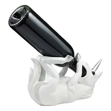 Ebros Wine of Sacred Purity Unicorn Wine Holder Figurine Kitchen Decoration Mystical Unicorn Glade Statue