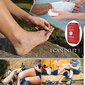 Deftget 163 Piece Waterproof First Aid Kit for Safety