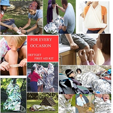 Deftget 163 Piece Waterproof First Aid Kit for Safety