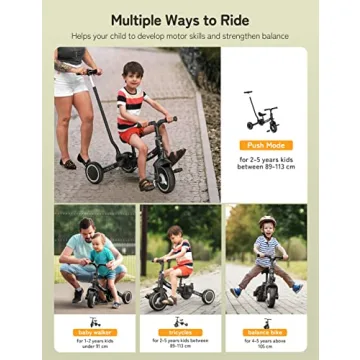 besrey 7-in-1 Toddler Bike with Parent Steering Handle