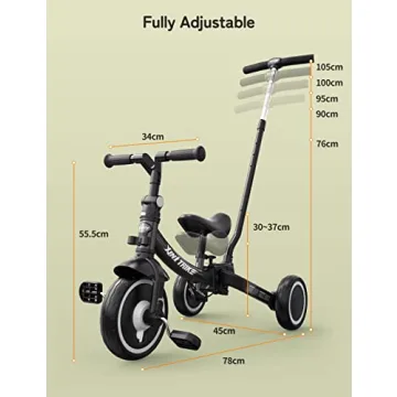 besrey 7-in-1 Toddler Bike with Parent Steering Handle