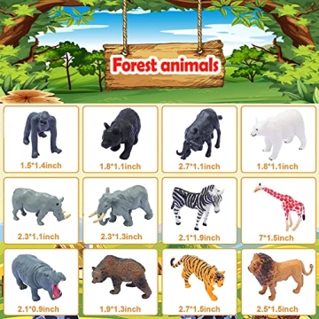 smilixin 24PCS Animal Figures Set for Kids Toys and Learning