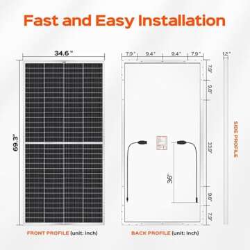 RICH SOLAR 335 Watt 24 Volt Solar Panel for Grid-Tie & Off-Grid Solutions