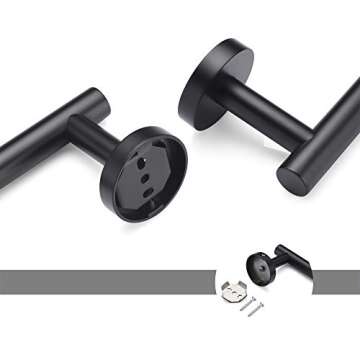 Toilet Paper Holder, Stainless Steel Rustproof Wall Mounted Toilet Roll Holder, Modern Tissue Roll D...