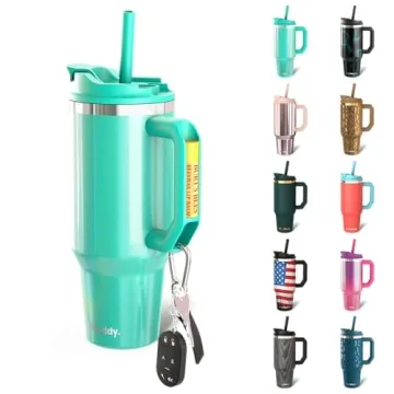 Thicc Buddy - 40 oz Stainless Steel Vacuum Insulated Tumbler with Lid and Straw for Water - Travel M...