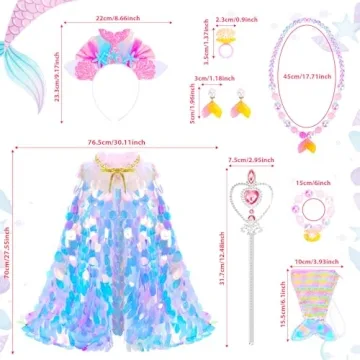 Rainbow Mermaid Dress Up Set - Magical Costumes