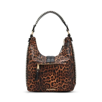 Steve Madden Bsarahh Hobo Bag with Studded Leopard Design
