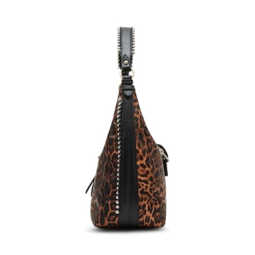 Steve Madden Bsarahh Hobo Bag with Studded Leopard Design
