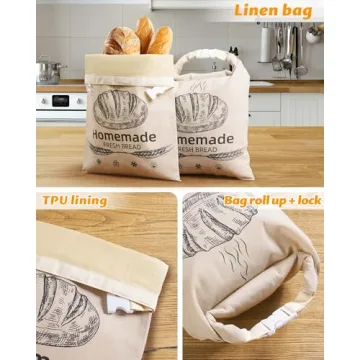 Beeswax Bread Bags for Sourdough Storage Freshness Preservation