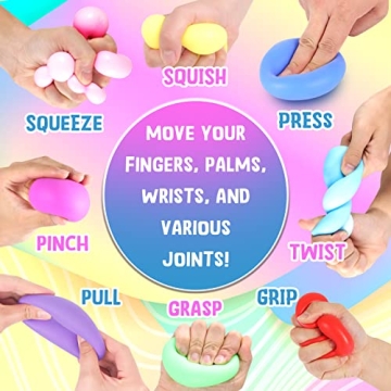 Slow Rising Stress Balls 24 Pack for Fidget and Relief