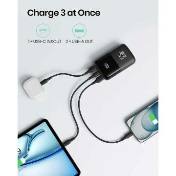 INIU 10000mAh Portable Charger - Fast Charge Power Bank