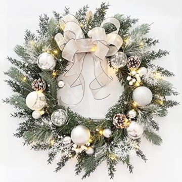 Elevate Your Holiday Spirit with the Prelit Christmas Wreath by TOKCARE