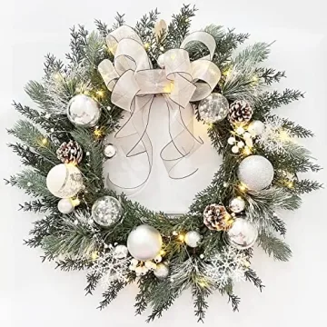 Elevate Your Holiday Spirit with the Prelit Christmas Wreath by TOKCARE