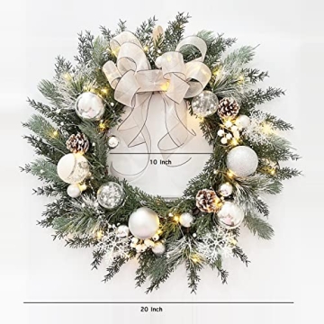 Enchanting TOKCARE Prelit Christmas Wreath for Festive Cheer