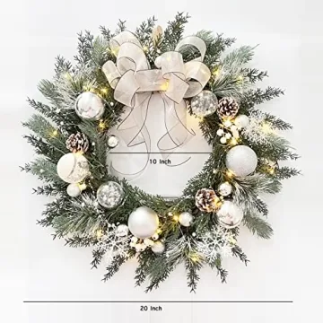 Enchanting TOKCARE Prelit Christmas Wreath for Festive Cheer
