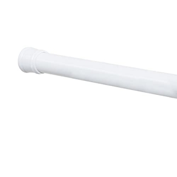 Zenna Home Curtain Adjustable Tension Shower Rod, 44" to 72", White