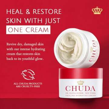 CHUDA Healing Hydrating Cream Skin Care Moisturizer Anti Aging Face Cream - 30ml Made in USA, Daily ...
