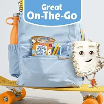 Kellogg's Frosted Mini-Wheats Breakfast Cereal Cups, High Fiber Cereal, Kids Snacks, Original, 30oz Case (12 Cups)
