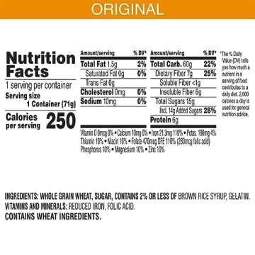 Kellogg's Frosted Mini-Wheats Breakfast Cereal Cups, High Fiber Cereal, Kids Snacks, Original, 30oz Case (12 Cups)