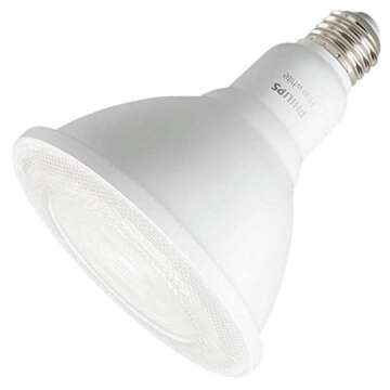 Philips Hue White Outdoor PAR38 13W Smart Bulbs Hub Required, 1 White PAR38 LED Smart Bulb, Works wi...
