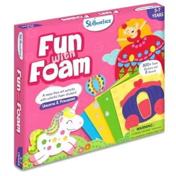 Skillmatics Fun with Foam - Unicorn & Princess Sticker Set for Kids
