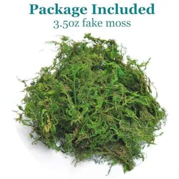 TOPCOMWW 3.5oz Fake Green Moss for Crafting Decor