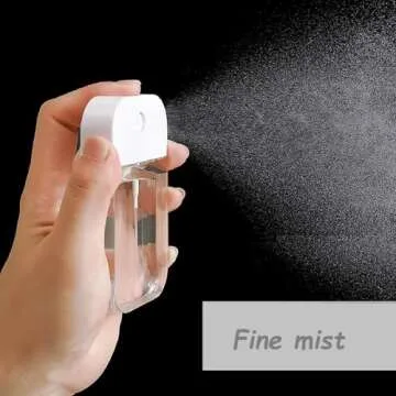 EMISSU 7 Pieces Portable Perfume Spray Bottle, 38ml Mini Card Shape Reusable Sprayer Bottle with Hook and Silicone case for Hand Sanitizer Fragrance Cosmetic (Multicolor)