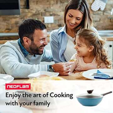 Neoflam 12" Eela Non-Stick Chef's Wok with Glass Lid