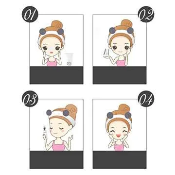 Huachi Headbands Women Washing Face Makeup Girls Baby Cute Elastic Facial Hair Bands Korean Beauty Products Spa Shower Yoga Headwrap Costume Hair Accessories, Animal Panda Ears
