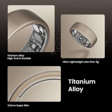 Amazfit Helio Smart Ring Health Tracker, Fitness Tracker Ring, No Subscription, Monitors Sleep, Hear...