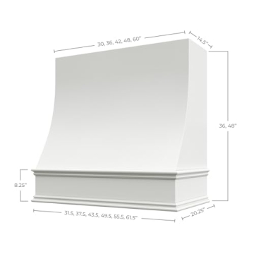 Riley & Higgs Sloped Front Primed Range Hood Cover