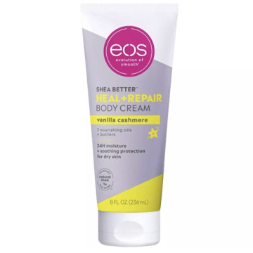 eos Shea Better Body Cream - Vanilla Cashmere Natural Body Lotion and Skin Care 24 Hour Hydration wi...