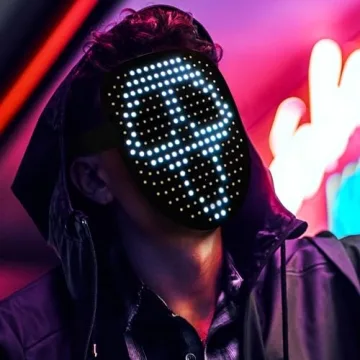 SPONDSOPH LED Halloween Mask with 50 Patterns for Kids