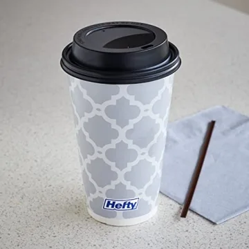 Hefty 16 Ounce Disposable Hot Cups with Lids