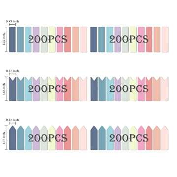 Temiary 1200 Pieces Transparent Sticky Index Tabs, Page Markers for Annotating, Translucent Morandi ...