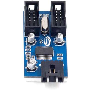 TGOOD 9pin USB Header Male to 2 Female Splitter Adapter