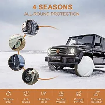 Kayme RV Tire Covers Waterproof Set of 4 for 27-29 Inch Tires