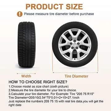 Kayme RV Tire Covers Waterproof Set of 4 for 27-29 Inch Tires