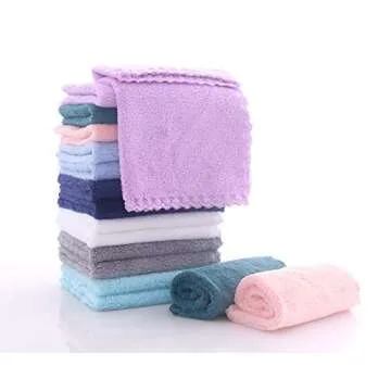 16 Pack Baby Washcloths - Luxury Multicolor Coral Fleece - Extra Absorbent and Soft Wash Clothes for Newborns, Infants and Toddlers - Suitable for Sensitive Skin and New Born - Baby Shower, 10x10 Inch