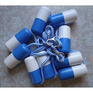 ATIE 18' Swimming Pool Safety Divider Rope with Floats and Hooks