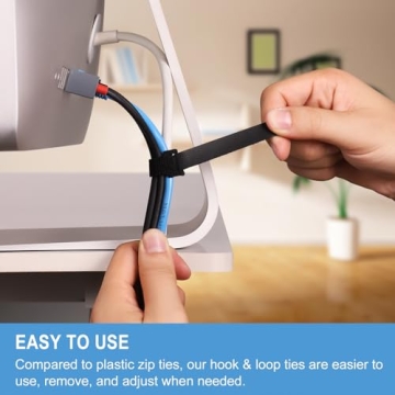 100 PCS 8 Inches Reusable Cable Ties for Effortless Organization