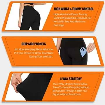 FULLSOFT 2 Pack Fleece Lined Leggings with Pockets for Women High Waisted Thermal Winter Yoga Pants for Workout Running(Black,Black(2 Pack),Large-X-Large)